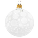 Koopman White Dots Christmas Ball 8cm in Assortment