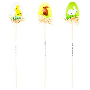 Decoration Easter Egg on Stick with Decoration 4x6x25cm - buy, prices for EKO Market - photo 1