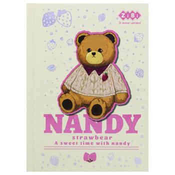 Блокнот Zibi Kids Line Bear Toy в клітинку бежевий А6 64 аркуші