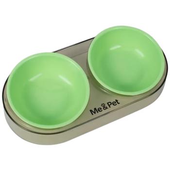 Me&Pet Double Pet Bowl 2x200ml Green - buy, prices for MasterZoo - photo 3