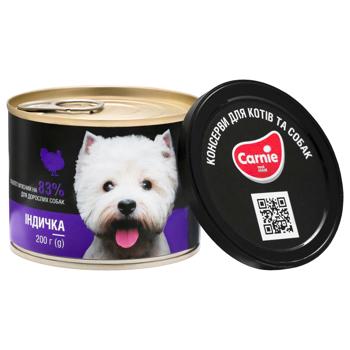 Carnie Wet Food with Turkey and Beef for Adult Dogs of All Breeds 185g - buy, prices for - photo 1