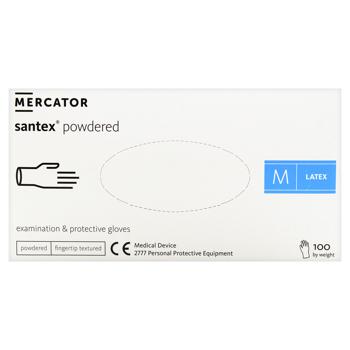 Перчатки смотровые Santex Powdered латексные M 100шт - купить, цены на METRO - фото 4