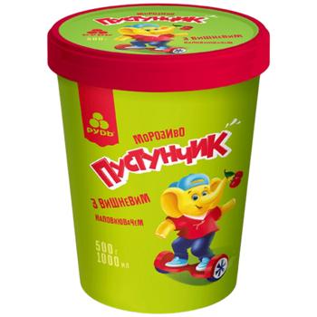 Rud Pustunchyk Ice cream with Cherry Filling 500g - buy, prices for ULTRAMARKET - photo 1