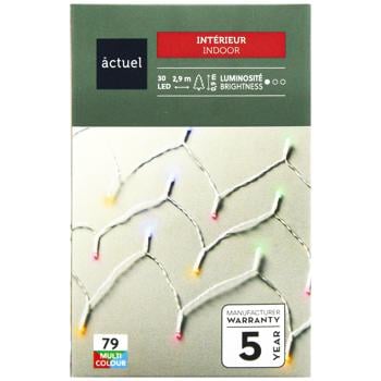 Гирлянда Actuel 30LED мультиколор на батарейках 3,05м - купить, цены на Auchan - фото 2