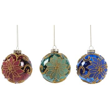 Шар елочный Actuel Цветок 8см в ассортименте - купить, цены на Auchan - фото 1