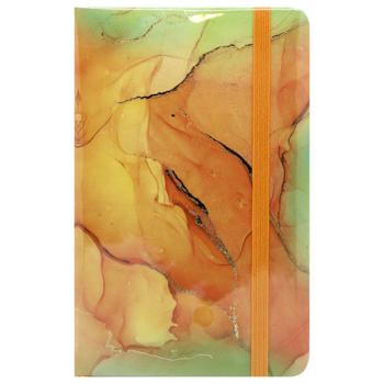 Книжка записна Buromax Marble помаранчева А6 80 аркушів