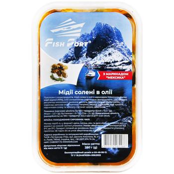 Мидии Fish Port соленые в масле с маринадом Мексика 280г - купить, цены на - фото 2