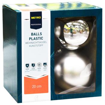 Metro Professional Silver Christmas Tree Ball 20cm 4pcs - buy, prices for - photo 3