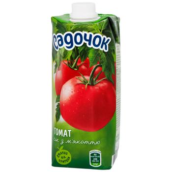 Сок Садочок томатный с мякотью 0,5л - купить, цены на КОСМОС - фото 1