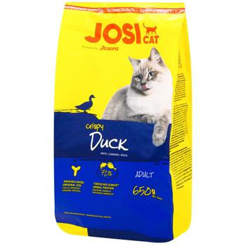 Корм сухой Josera JosiCat Crispy Duck с уткой для взрослых кошек 650г - купить, цены на MasterZoo - фото 1