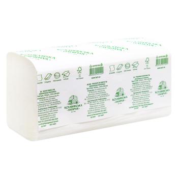 Рушники паперові Кохавинська Папірня V-типу білі 2-шарові 150 листів - купити, ціни на ULTRAMARKET - фото 2