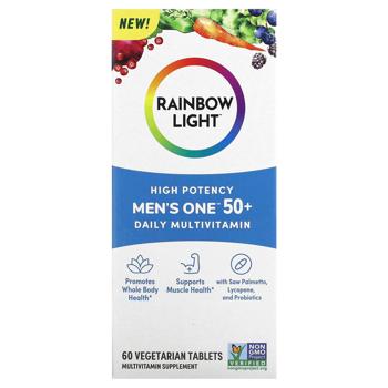 Мультивитамины для мужчин 50+, Men's One 50+, Rainbow Light, ежедневные, высокая потенция, 60 вегета - купити, ціни на Біотус - фото 2