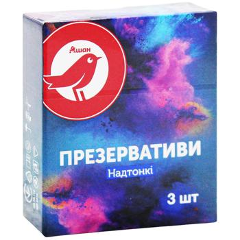 Auchan Very Thin Condoms 3pcs - buy, prices for - photo 3