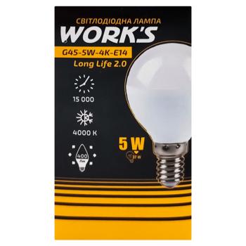 Work's Long-Life LED Lamp G45 5W 4K E14 - buy, prices for Tavria V - photo 1