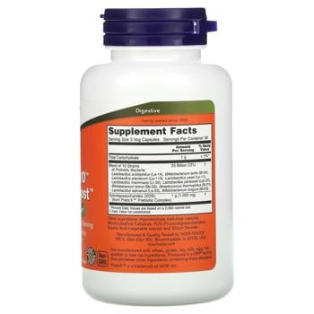 Пробиотик-10, Probiotic-10 & Bifido Boost, Now Foods, 25 млрд КОЕ, 90 кап. - купити, ціни на - фото 2