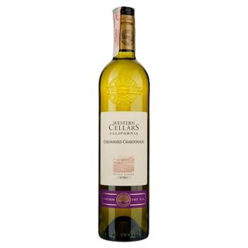 Вино Western Cellars Colombard-Chardonnay біле сухе 11,5% 0.75л - купити, ціни на AlcoHub - фото 1