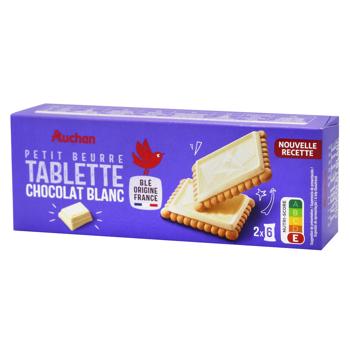 Auchan Cookies in White Chocolate 150g