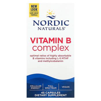 Витамин В Nordic Naturals Vitamin B Complex 45 гелевых капсул - купить, цены на Biotus - фото 2