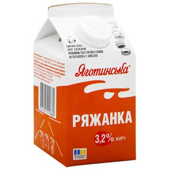Ряжанка Яготинська 3,2% 450г - купити, ціни на NOVUS - фото 1