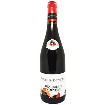 Вино Pasquier Desvignes Beaujolais Nouveau красное сухое 12,5% 0,75л - купить, цены на - фото 1