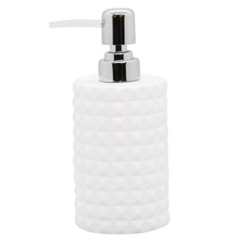 Axentia Vegas Ceramic White Dispenser for Liquid Soap d7cm H18cm - buy, prices for MegaMarket - photo 1