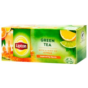 Lipton Citrus Green Tea 1.3g*20pcs - buy, prices for Vostorg - photo 1