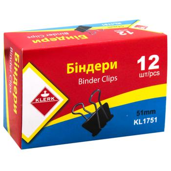 Klerk Black Binders 12pcs No. 51 KL1751 - buy, prices for - photo 2