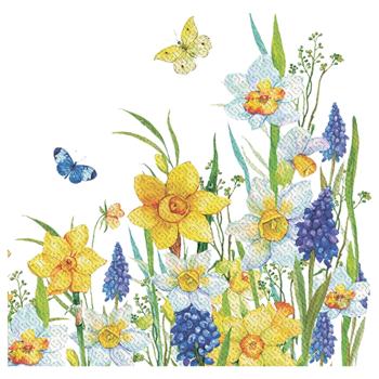 Silken Daffodils in Meadow 2-Ply Table Napkins 33*33cm 16pcs - buy, prices for Za Raz - photo 1