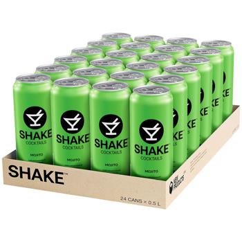 Напиток слабоалкогольный Shake Mojito сильногазированный 7% 0,5л Напиток слабоалкогольный Shake Mojito сильногазированный 7% 0,5л - купить, цены на - фото 3
