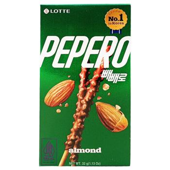 Lotte Almond Pepero Straws with Chocolate and Almond 32g
