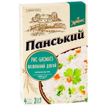 Рис Хуторок Панський Басматі шліфований довгий 400г - купити, ціни на Восторг - фото 2