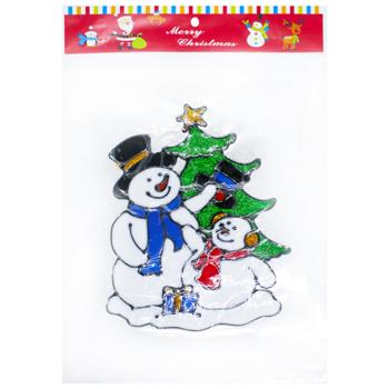 New Year's Silicone Stickers for Windows 27*35cm - buy, prices for Tavria V - photo 1