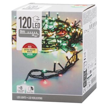 Гирлянда электрическая Koopman наружная 120 LED 12м 3-цветная