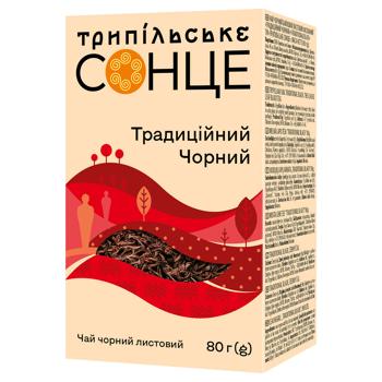 Trypilske Sontse Traditional Leaf Black Tea 80g - buy, prices for EKO Market - photo 1