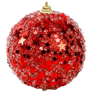 Шар елочный Koopman Блестящая 8см красный