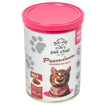 Вологий корм для котів Pet Chef 415 г - яловичина - купить, цены на MasterZoo - фото 2