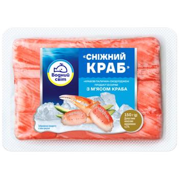 Крабовые палочки Водний Світ Снежный краб охлажденные 150г - купить, цены на КОСМОС - фото 1
