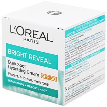 Крем для обличчя L'Oreal Paris Bright Reveal зволожуючий проти пігментних плям SPF50 50мл - купити, ціни на Auchan - фото 1