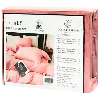 Комплект постільної білизни Colorful Home сімейний страйп в асортименті - купити, ціни на - фото 2