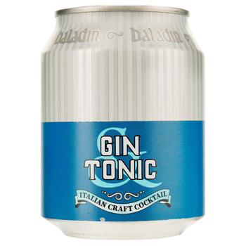 Напій слаб/алк с/газ Baladin Gin Tonic 6,7% 0,237л ж/б - купить, цены на AlcoHub - фото 1