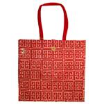 Silk Route Red Splash Button Bag 41х39х18cm