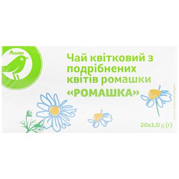 Чай квітковий Auchan з подрібнених квітів ромашки в пакетиках 20шт*1г - купити, ціни на - фото 2