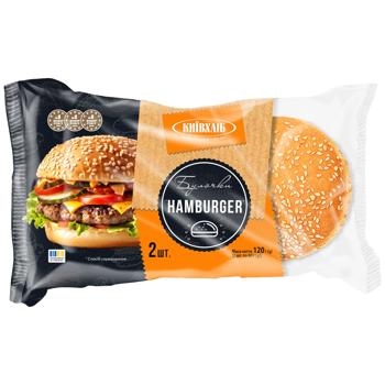 Булочки Київхліб Hamburger 2шт*60г - купити, ціни на КОСМОС - фото 1