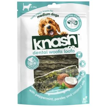 Knash Woofa Loofa Mint&Parsley ласощі з кальцієм для зубів собак 196 г - купить, цены на MasterZoo - фото 1