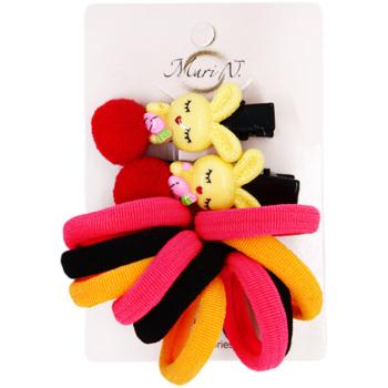 Набор детских заколок Mari N. с резинками 12шт в ассортименте - купить, цены на Auchan - фото 7