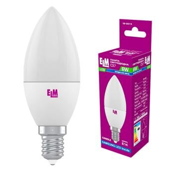 Лампа ELM Led свічка 6W PA10 E14 4000 18-0013 - купити, ціни на МегаМаркет - фото 1