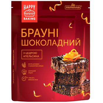 Смесь для выпекания Pripravka Happy Baking Брауни шоколадный с цедрой апельсина 300г