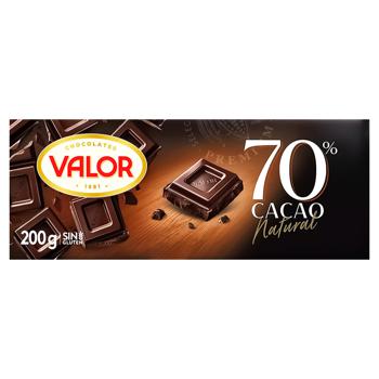 Шоколад черный Valor 70% 200г