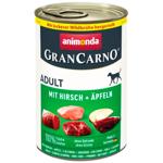 Animonda GranCarno Wet Food with Beef, Deer and Apple for Dogs of All Breeds 400g