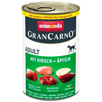 Animonda GranCarno Wet Food with Beef, Deer and Apple for Dogs of All Breeds 400g